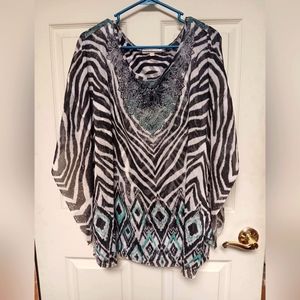 G Collection Top with built In Tank and Angel Wing Sleeves/ Nwnt